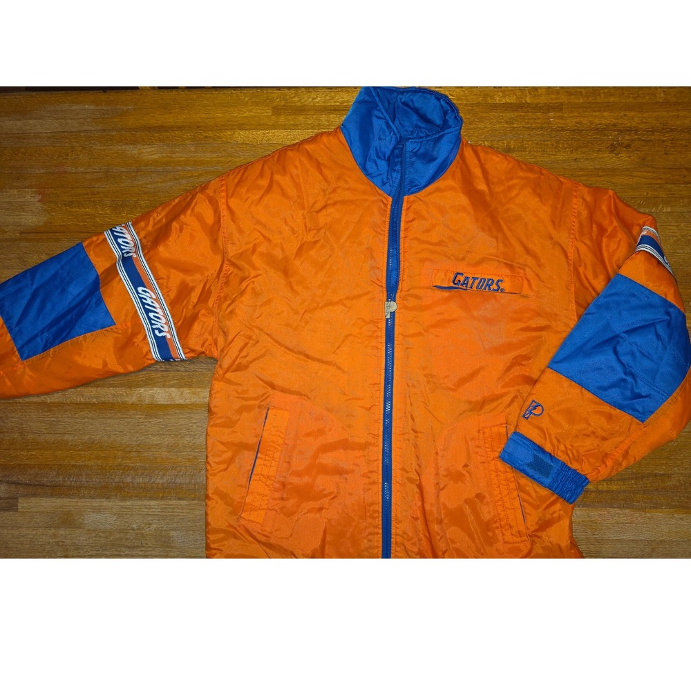 Vintage Pro Player Florida Gators Jacket Orange Blue Full Zip Windbreaker Mens M